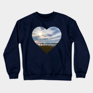 Blue Sunset Heart Crewneck Sweatshirt